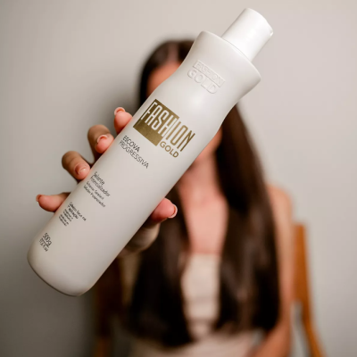 Kit Escova Progressiva Fashion Gold 500ml Kit Escova Progressiva Fashion Gold 500ml