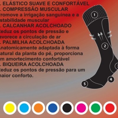 Meia Alta de Compressão Desportiva