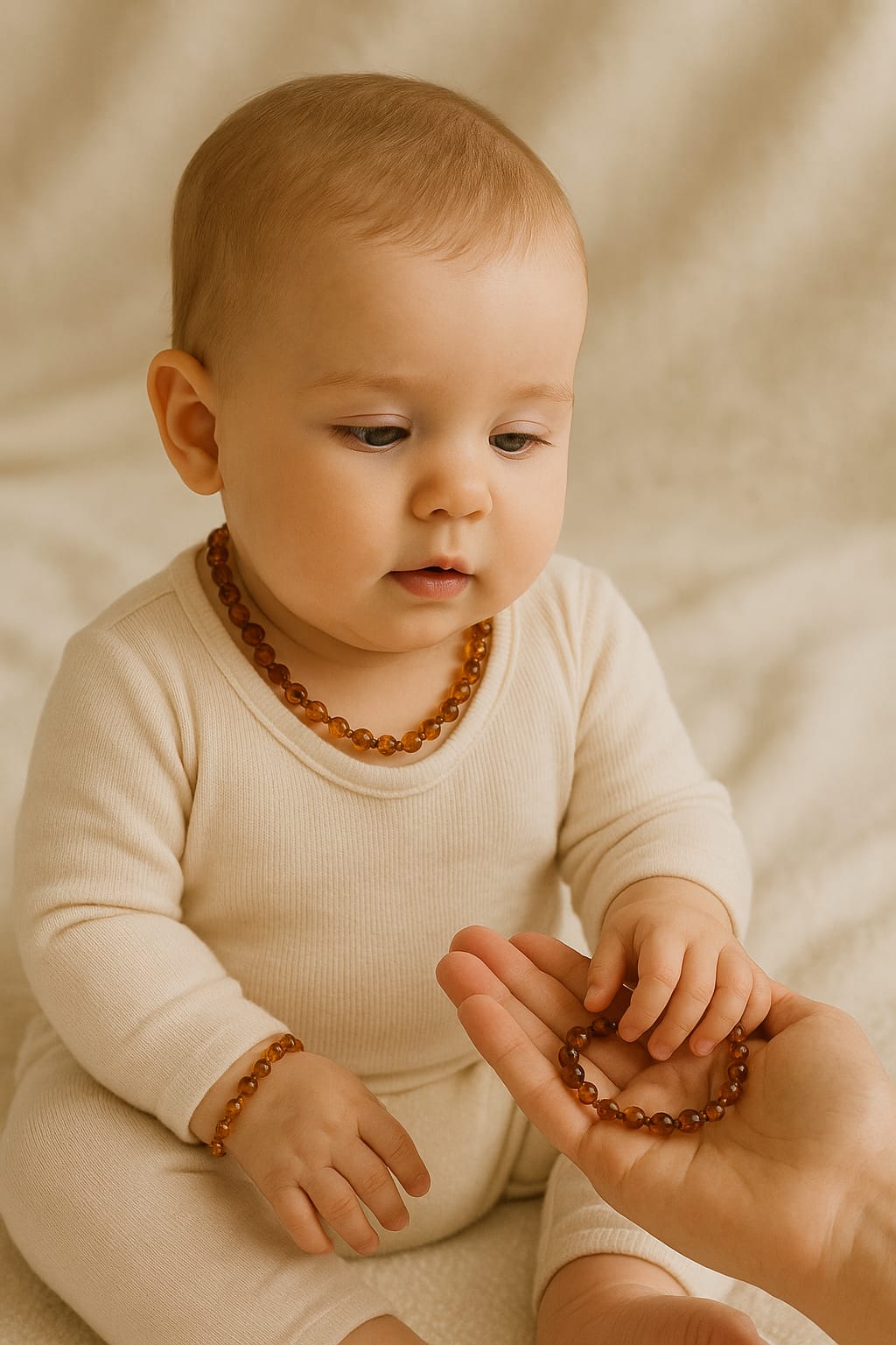 Colar/Pulseira de Ambar para bebés