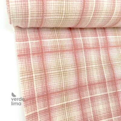 Tramado Japonês - Xadrez Rosa