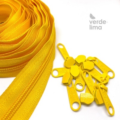 Fecho zipper malha 5 - Pack de 5 metros com 10 cursores