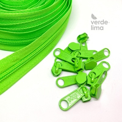 Fecho zipper malha 5 - Pack de 5 metros com 10 cursores