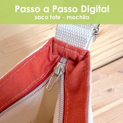 Passo a Passo digital - Saco tote mochila 2 em 1