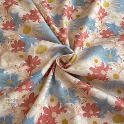 Tecido de Algodão - Liberdade - Flores grandes