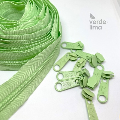 Fecho zipper malha 5 - Pack de 5 metros com 10 cursores