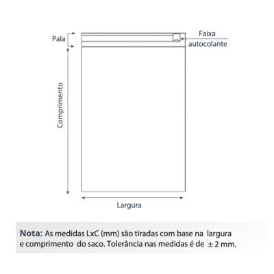 Saco de transporte COEX 23x32cm - maços de 50 sacos