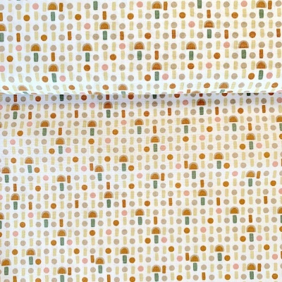 Tecido de Algodão - Traços e meias-luas