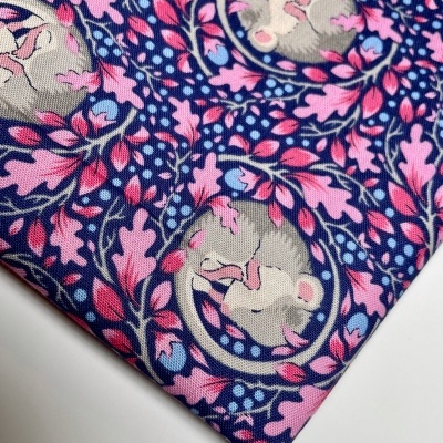 Retalho 45cm x 110cm- Tecido de Algodão - Hibernation - Slumbermouse Denim