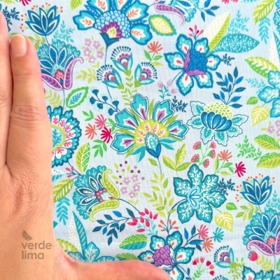 Tecido de Algodão - Tropica botanical