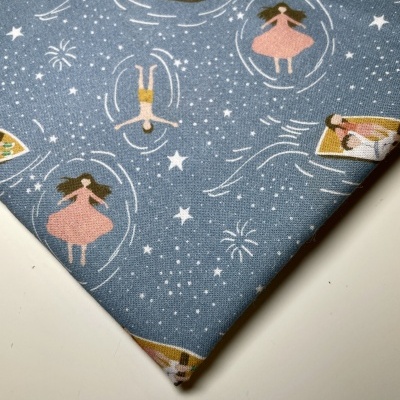 Retalho 43cm x 140cm- TECIDO DE ALGODÃO - LAGO AO LUAR - PASSEIO NO LAGO