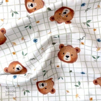 Tecido de Algodão - Estampado digital - Teddy Bear