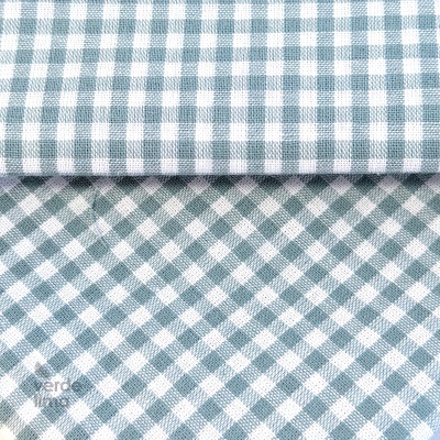 Pack de retalhos - Vichy e cambraia de algodão - Azul água