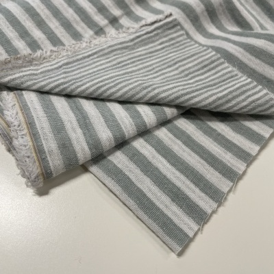 Retalho 21x130cm - Musselina Dupla Face - Riscas - Verde