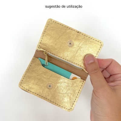 Kraft - Cartão costurável efeito metálico