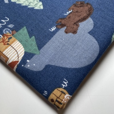 Retalho 23x110cm - Camp Woodland - Main Navy