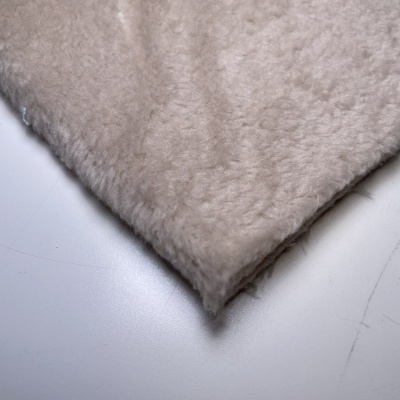 Retalho 17cm x 145cm - Pelúcia coralina dupla face - Bege Claro