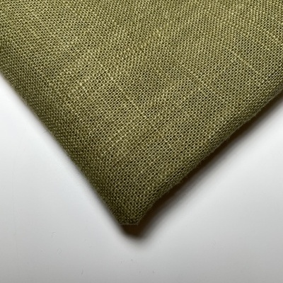 Retalho 33cm x 140cm - Linho liso - Verde Azeitona