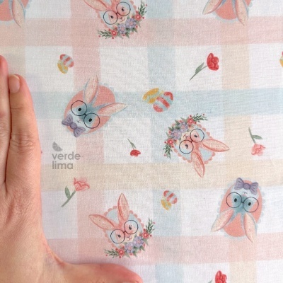 Tecido de Algodão - Páscoa - Páscoa feliz