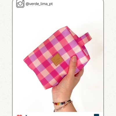 Nylon Impermeável - Xadrez violeta