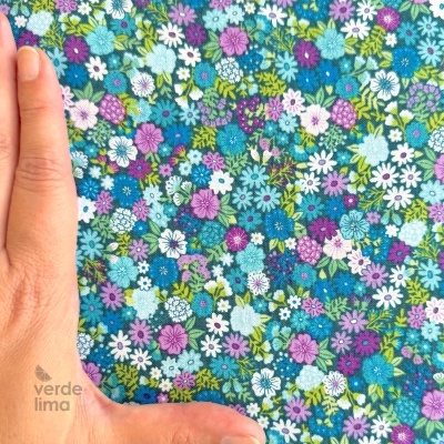 Tecido de Algodão - Tropica mini floral