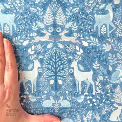 Tecido de Algodão - Foxwood - Dusk trail blue