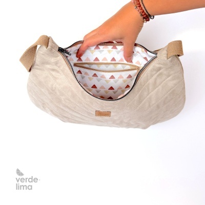 Bolsa meia lua - camurça areia