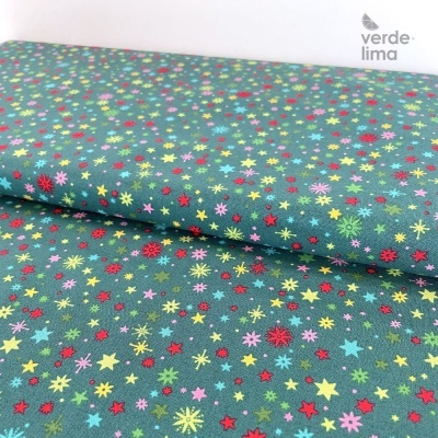 Tecido de Algodão - Christmas Brights - Starlight