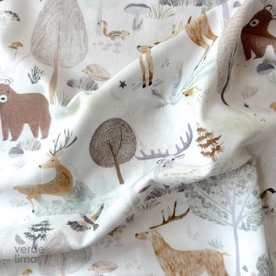 Tecido de Algodão - Estampado digital - Wild forest