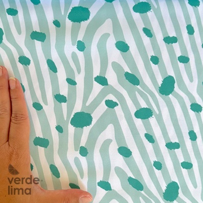 Minimate Impermeável - Padrão Zebra Azul com pintas