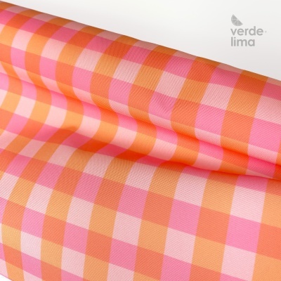 Nylon Impermeável - Xadrez salmão