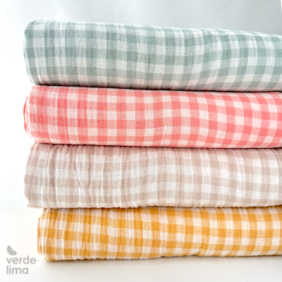 Musselina dupla face - Vichy