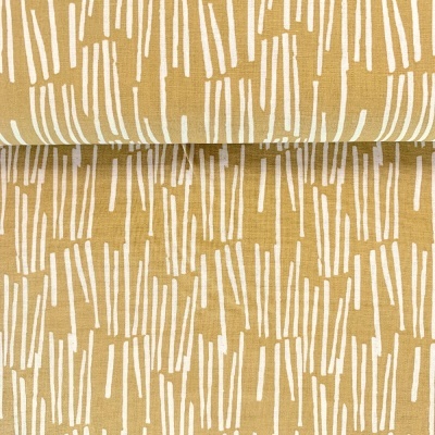 Tecido de Algodão - Riscado Mostarda