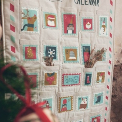 Painel - Xmas Stamps Calendar - Calendário do Advento