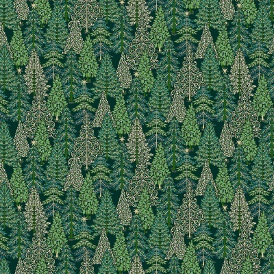 Tecido de Algodão - Enchanted Christmas - Forest