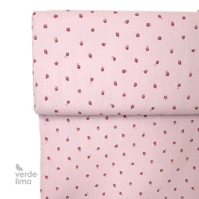 Musselina de algodão - Earth flowers