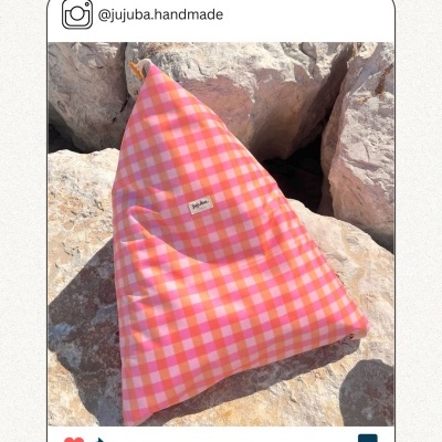 Nylon Impermeável - Xadrez salmão