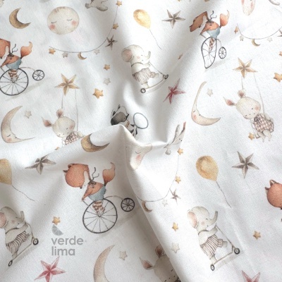 Tecido de Algodão - Estampado digital - Sleepy