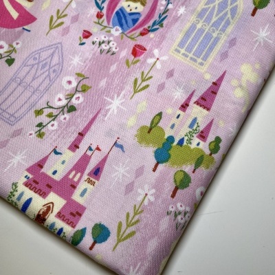 Retalho 94x110 - Tecido de Algodão -Little Brier Rose - Main Pink Sparkle