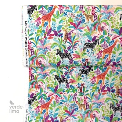 Tecido de Algodão - Tropica Wildlife
