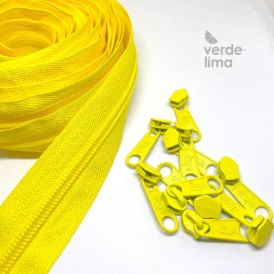 Fecho zipper malha 5 - Pack de 5 metros com 10 cursores