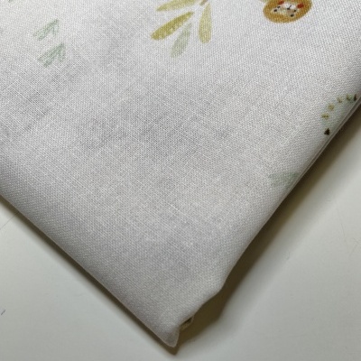 Retalho 42x150cm - Tecido de Algodão - ESTAMPADO DIGITAL - SAVANA - ANIMAIS EM FAMÍLIA