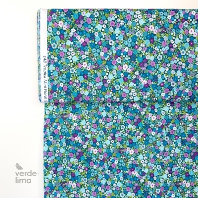Tecido de Algodão - Tropica mini floral