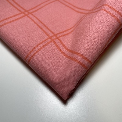 Retalho 25cm x 150cm- Tecido de algodão - Vacations - Xadrez fundo rosa