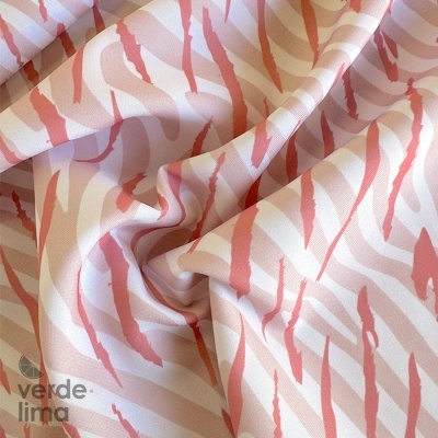 Minimate Impermeável - Padrão Zebra Rosa com traços