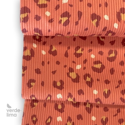 Bombazine estampada  - Leopardo tons terra