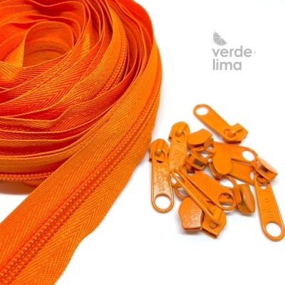 Fecho zipper malha 5 - Pack de 5 metros com 10 cursores