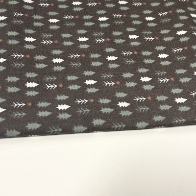 RETALHO 29CM X 150CM - TECIDO DE ALGODÃO - NATAL NA FLORESTA - MINI PINHEIRINHOS