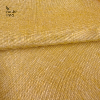 Pack de retalhos - Vichy e cambraia de algodão - Amarelo torrado
