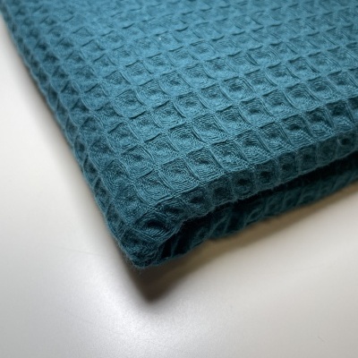 Retalho 55x150cm - Tecido Waffle - Azul Petroleo