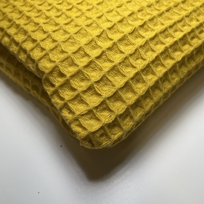 Retalho 33cm x 150cm- Tecido Waffle - Mostarda
